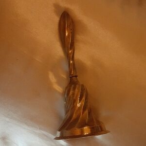 Brass Swirl Bell 8" High, Great Sound